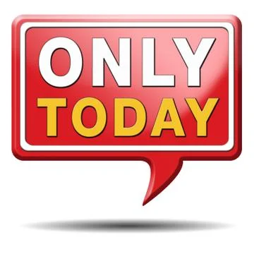 Toaday only Stock Illustration