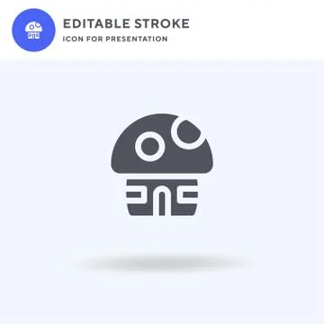 Toadstool icon vector, filled flat sign, solid pictogram isolated on white, logo 스톡 일러스트