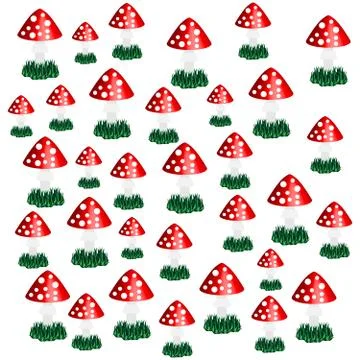 Toadstool isolated on white background Stock Illustration