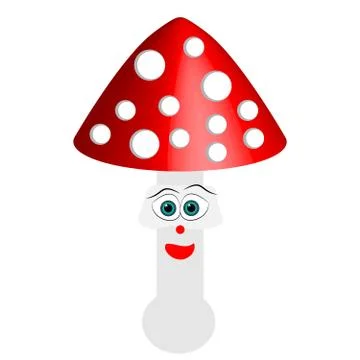 Toadstool isolated on white background Stock Illustration