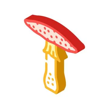 Toadstool mushroom isometric icon vector illustration 스톡 일러스트