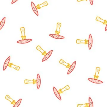 Toadstool mushroom vector seamless pattern 스톡 일러스트