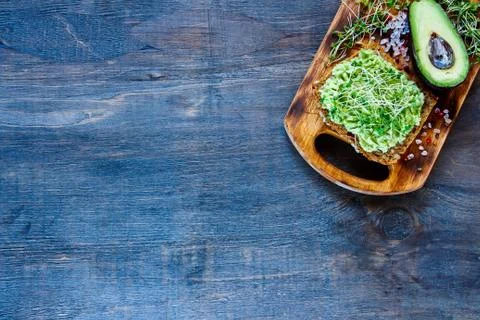 Toast with avocado Foto stock