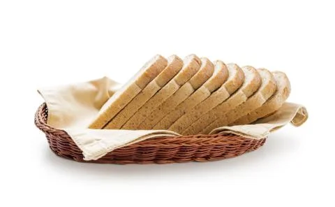 Toast bread in a basket Foto stock