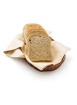 Toast bread in a basket Foto stock