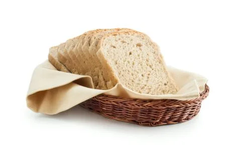 Toast bread in a basket Foto stock