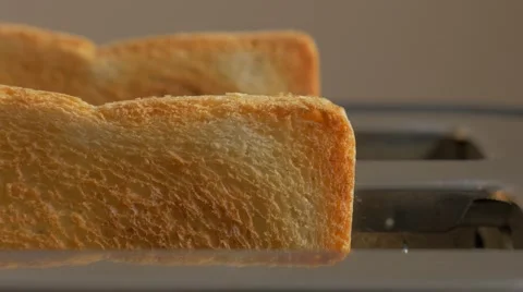 Toast bread  eject from  electric toaster 4K 2160p 30fps UltraHD footage - Sl 動画素材 56147284