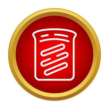 Toast bread icon representing breakfast or snack food Illustrazione stock