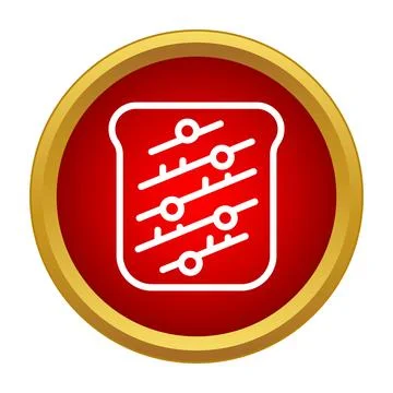 Toast bread icon representing equalizer sound waves Stock Illustration