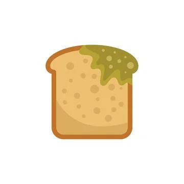 Toast bread with melted chocolate spread on top vector illustration Illustrazione stock