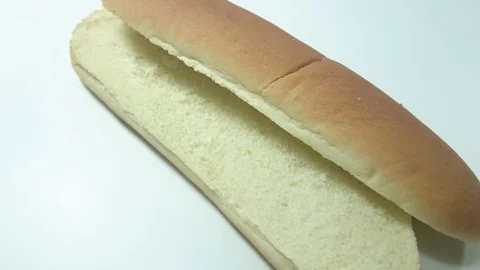 Toast Bread Pieces Ready For Toasting Close-Up 4K Stock Footage 92076393