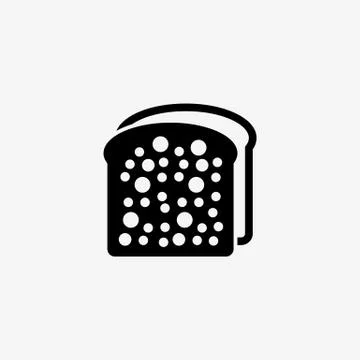 Toast bread simple flat vector illustration icon Stock Illustration