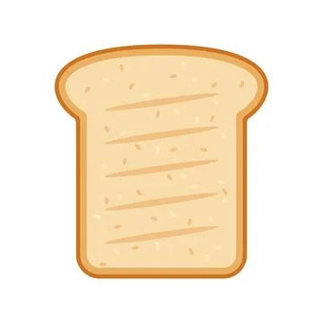 Toast bread slice icon in flat style. Breakfast food vector illustration on.. Stockillustratie