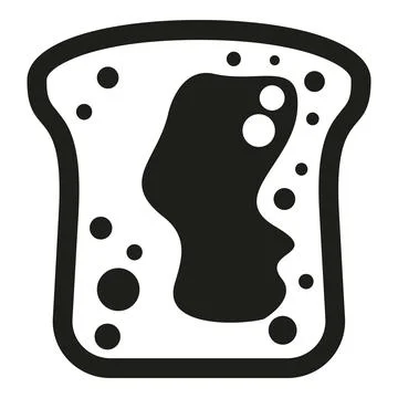 Toast bread slice with jam or jelly icon Stock Illustration