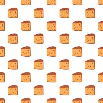 Toast bread slices forming seamless pattern background Stock Illustration