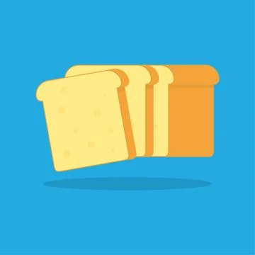 Toast bread vector icon. Illustrazione stock