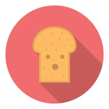 Toast For Breakfast Flat Icon Stock Illustration