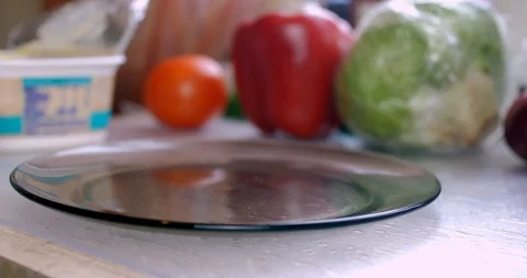 Toast buttering 4K Stock Footage 87252769