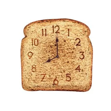 Toast clock Stock Illustration