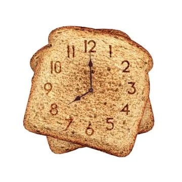 Toast clock Stock Illustration