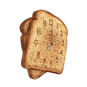 Toast clock Stock Illustration