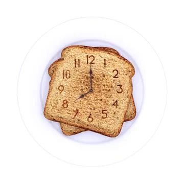 Toast clock Stock Illustration