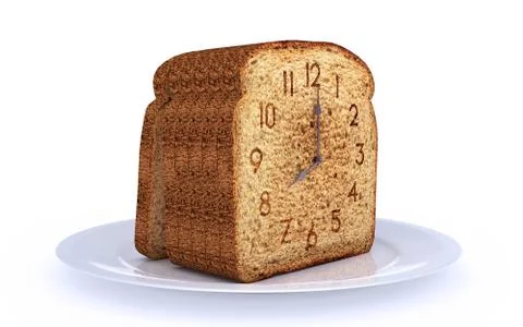 Toast clock Stock Illustration