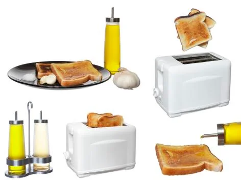 Toast collage Stock Photos