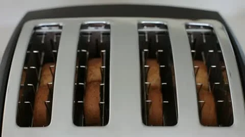 Toast Coming Out Of Toaster Centered 스톡 동영상 10942613