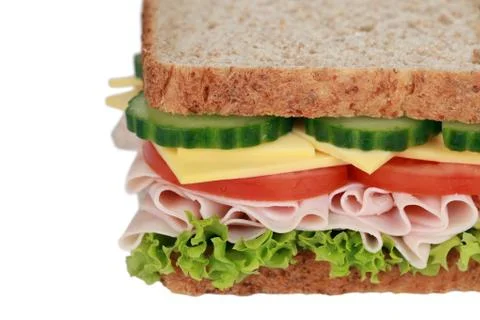 Toast with ham Stock Photos