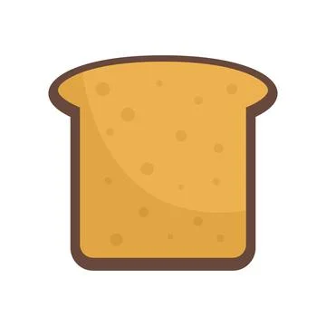 Toast icon flat isolated Stock Illustration