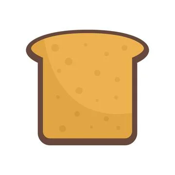 Toast icon flat isolated vector Illustrazione stock
