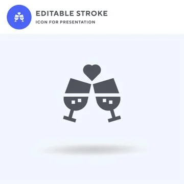 Toast icon vector, filled flat sign, solid pictogram isolated on white, logo イラスト素材
