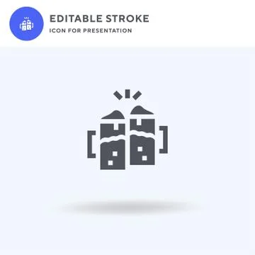 Toast icon vector, filled flat sign, solid pictogram isolated on white, logo Stock Illustration