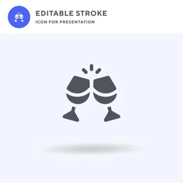 Toast icon vector, filled flat sign, solid pictogram isolated on white, logo Stock Illustration