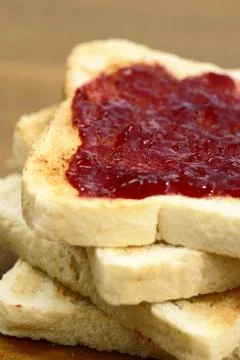 Toast with jam Stock Photos