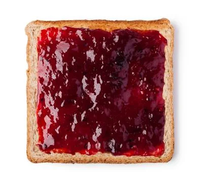 Toast with jam Stock Photos