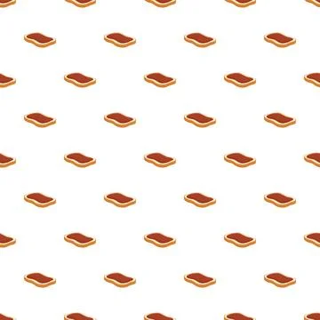 Toast with jam seamless pattern for food background Illustrazione stock