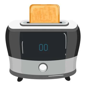 Toast machine icon cartoon vector. Bread toaster Illustrazione stock