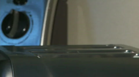 Toast maker operation, heating bread. Stock Footage 348730