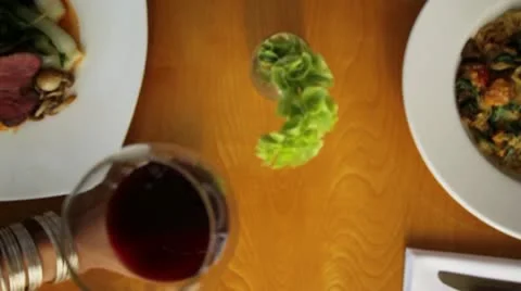 Toast Overhead straight up Stock Footage 12273570