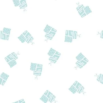 Toast package glyph vector seamless pattern Illustrazione stock