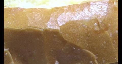 The toast on plate Video stock 308338086