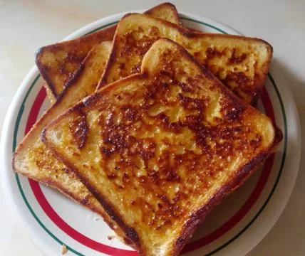 Toast on a plate Stock Photos