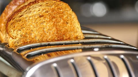 Toast popping up Stock Footage 42873991