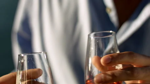 Toast with Port wine Stock Footage 62469890