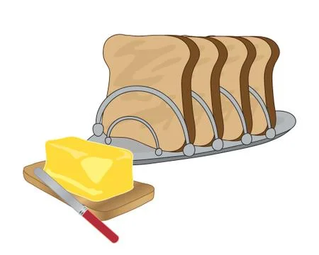 Toast rack Stock Illustration