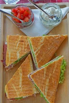 Toast sandwiches triangular Foto stock