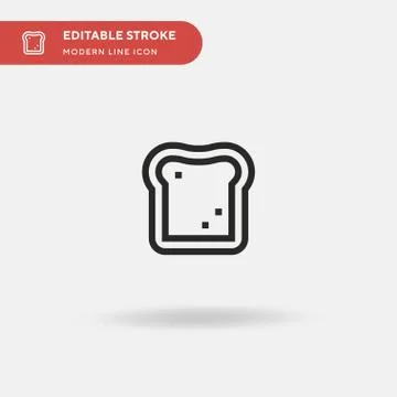 Toast Simple vector icon. Illustration symbol design template for web mobile  Stock Illustration
