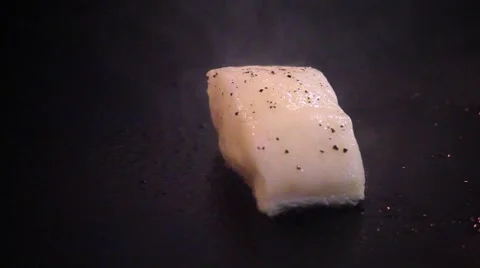 Toast a slice of fish Stock Footage 65743194